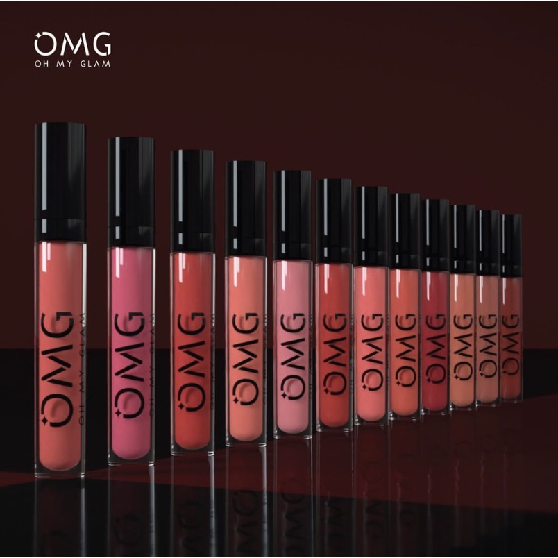 OMG Oh My Glam Matte Kiss Lip Cream Lipstick Lipstik Lipcream New Edition &amp; Minipink OM001