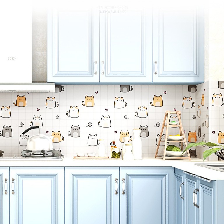 Wallpaper Sticker Dapur Aluminium Foil Anti Minyak &amp; Air / Ukuran 60x90cm