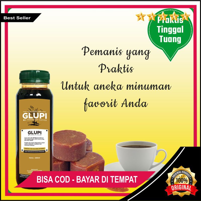 

DAVEGA STORE - GULA AREN CAIR NON BUBUK | CAMPURAN KOPI ROBUSTA | GLUPI