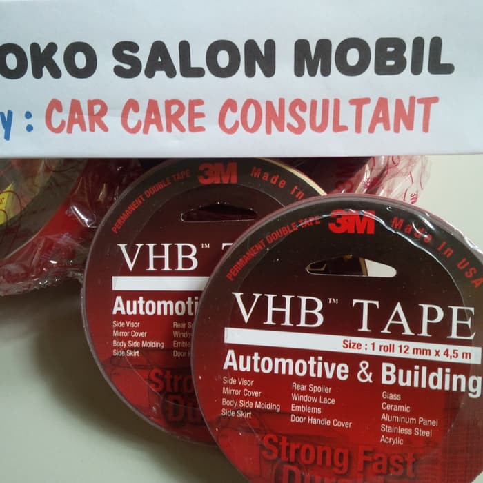 

MURAH DOUBLE TAPE 3M - VHB - 12MM X 4.5 MTR - BUAT AUTOMOTIVE & BUILDING