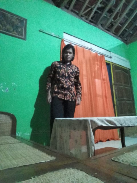 [gridline - Ls046 Navy Blue & Ls016] Kemeja Batik Pria Katun Lengan Panjang Slimfit Modern Simple