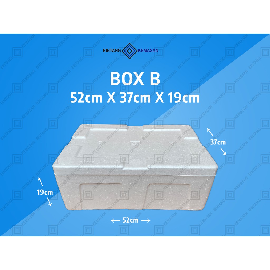 Box Styrofoam GG PENDEK 52 x 37 x 19cm Box Ikan