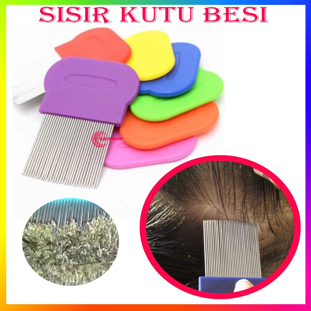 Sisir Serit Sisir Kutu Rapat Ajaib Pembasmi Ketombe Telur Kutu Logam Besi Pendek Stainless Comb Murah GB039 Mofan Accessories