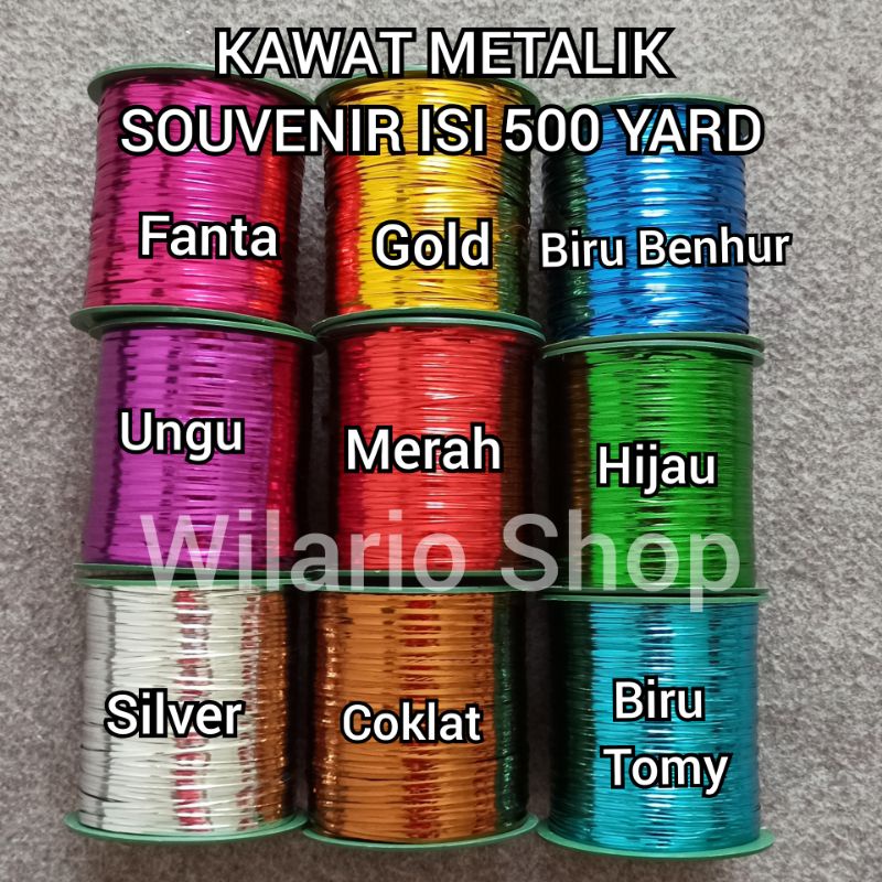 PITA KAWAT SOUVENIR | PITA KAWAT METALIK | KAWAT PITA SOUVENIR | TWIST TIE ISI 500 YARD (450 METER)