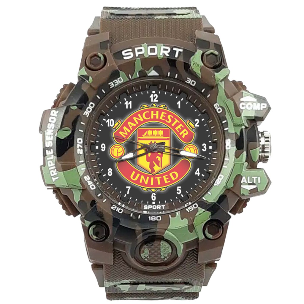 (ISTIMEWA BOSSQUE) JAM CUSTOM MU STRAP ARMY - 5 Warna