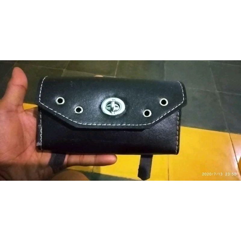 DOMPET TAS KULIT SEPEDA ONTEL/UNTA KULIT ASLI