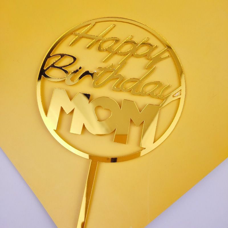 cake topper happy birthday mom/dad