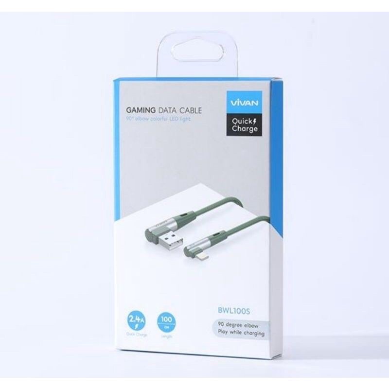 VIVAN Kabel Data LIGHTNING iPhone BWL100S Kabel Data Fast Charging 2.4A Original Garansi Resmi