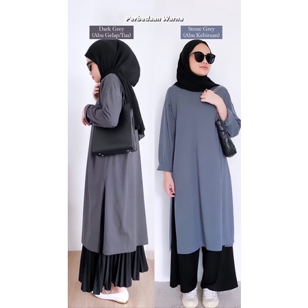 Bymeldev Cotton Slit Tunik Polos Busui dan Non Busui