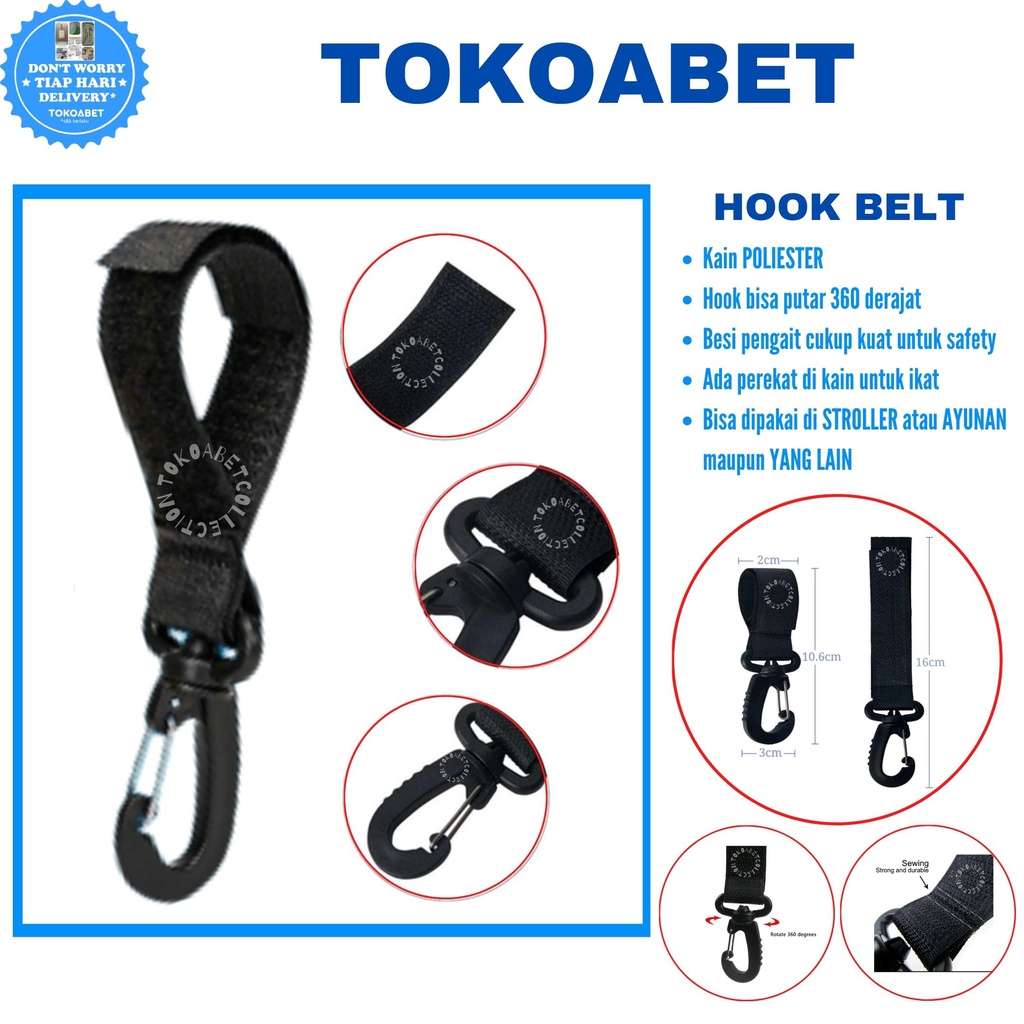 Hook Belt gantungan hook dipakai di stroller baby kereta dorong bayi anak maupun ayunan bayi TOKOABET