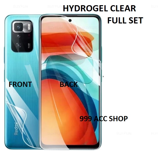 XIAOMI POCOPHONE POCO X5 5G X3 GT X3 PRO X3 NFC ANTI GORES HYDROGEL BENING FULLSET DEPAN DAN BELAKANG CLEAR BAGIAN DEPAN DAN BELAKANG FULL BODY SCREEN GUARD JELL DAN PELINDUNG BELAKANG SKIN GARSKIN ANTI JAMUR