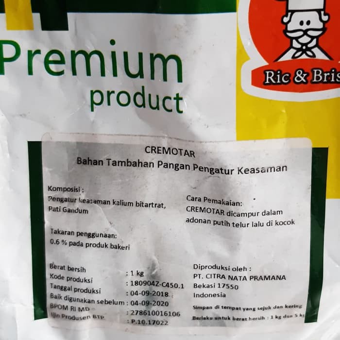 

Terjual Cream of Tartar(Cremotar) Promo