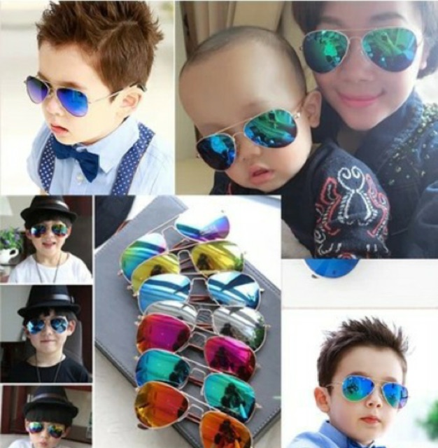 Kacamata aviator anak unisex fashion children sunglassess