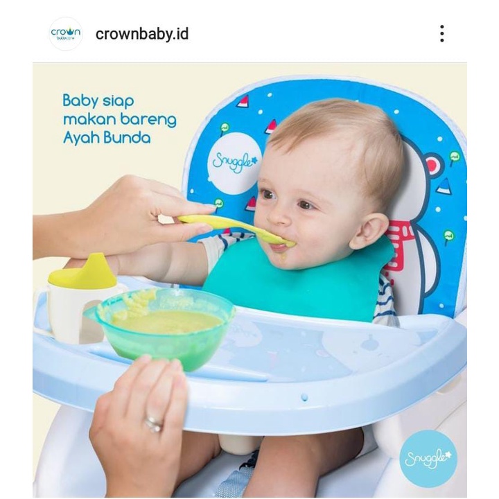 crown snuggle super combination high chair 4 in 1/kursi makan bayi free 2 buah sarung kursi