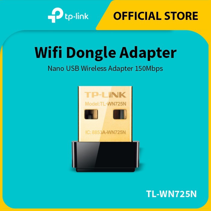 TP-Link Wireless USB Wifi Dongle TPlink TL-WN725N - 150Mbps Nano Receiver TP LINK ORIGINAL RESMI