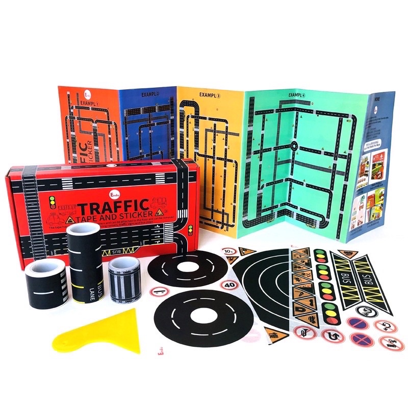 sticker jalur mobil2an diy traffic tape and sticker toys