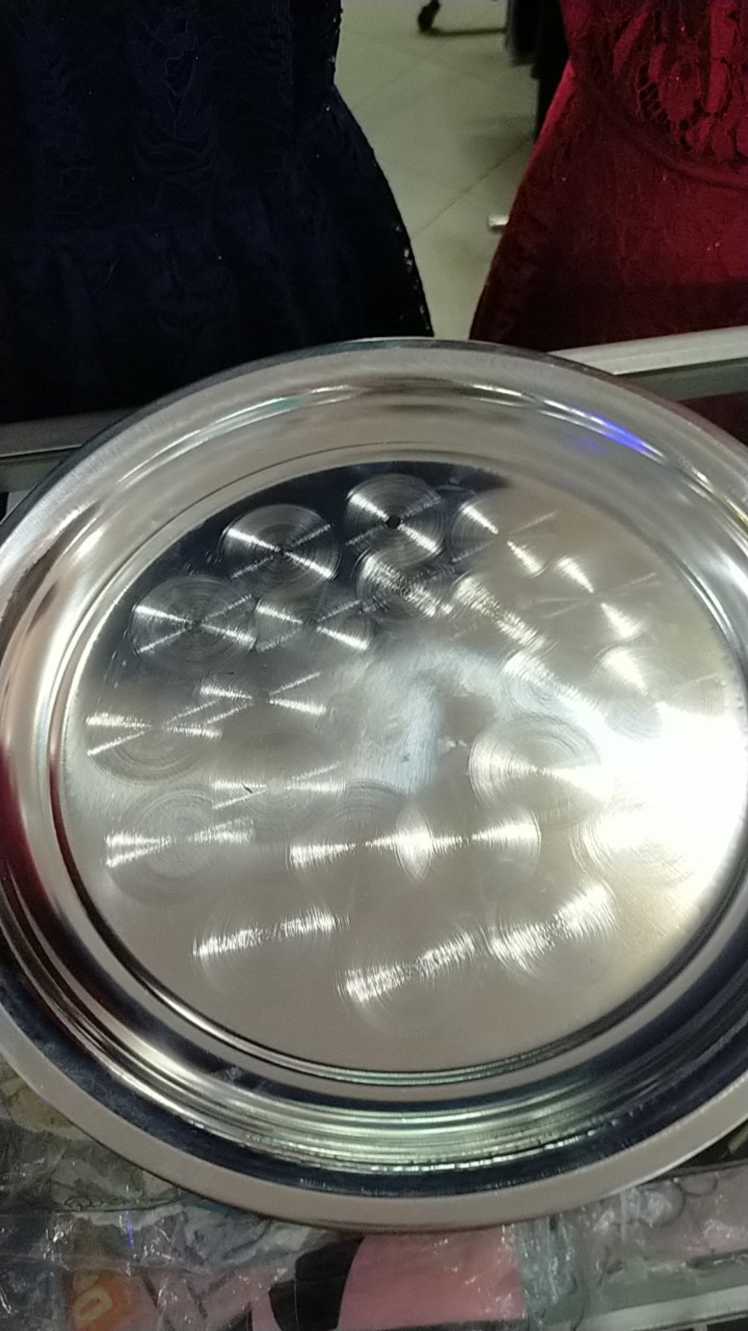 Nampan Bulat Stainless Steel 40 Cm