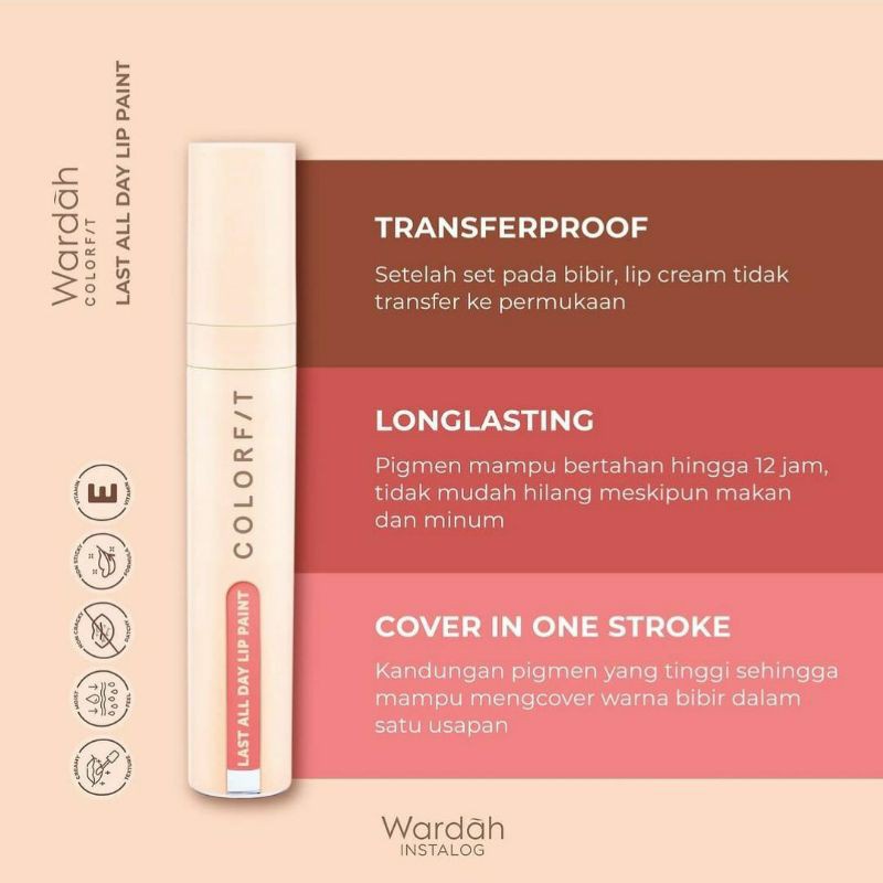 ⭐ BAGUS ⭐ WARDAH COLORFIT LIP PAINT | Last All Day Lipcream Matte