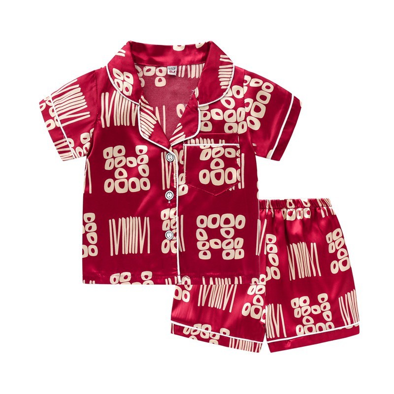 1-5thn | PIYAMA SATIN ANAK PAJAMAS BAJU TIDUR ANAK PEREMPUAN SLEEPWEAR  Piyamakid C