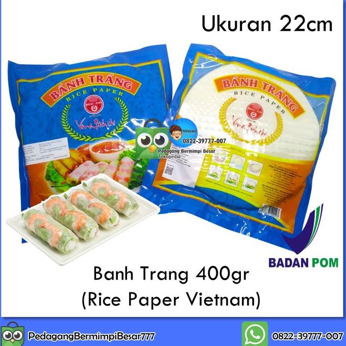 

Ready stock] Banh Trang Rice Paper 400gr 22inch | Kulit Lumpia Vietnam | Rice Paper