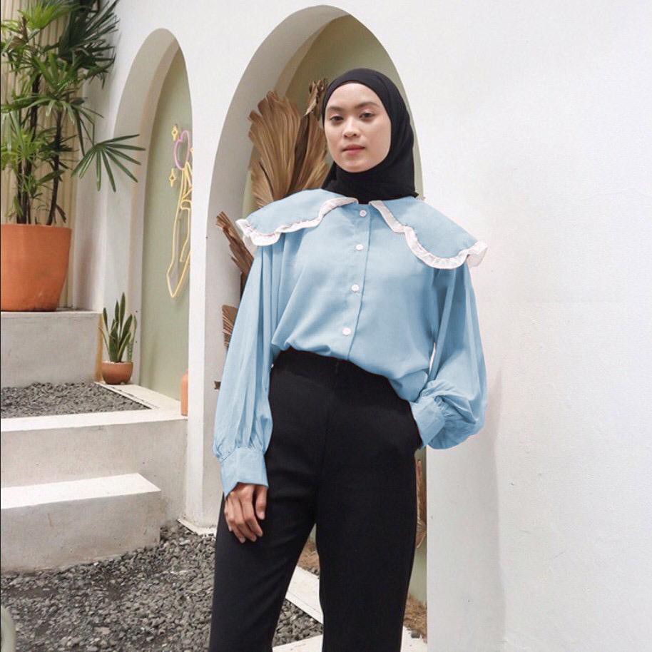 1KG MUAT 5PCS | MARINA BLOUSE SHIRT TOP RENDA RUFFLE BALONA HITS OOTD SELEBGRAM FASHION GROSIR MURAH
