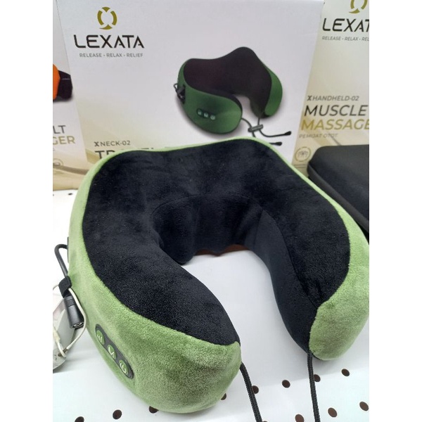 Lexata Travel Pillow Neck Massager Bantal Pijat Leher Therapy