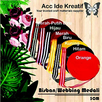 Bisban Webbing 3CM Medali per roll