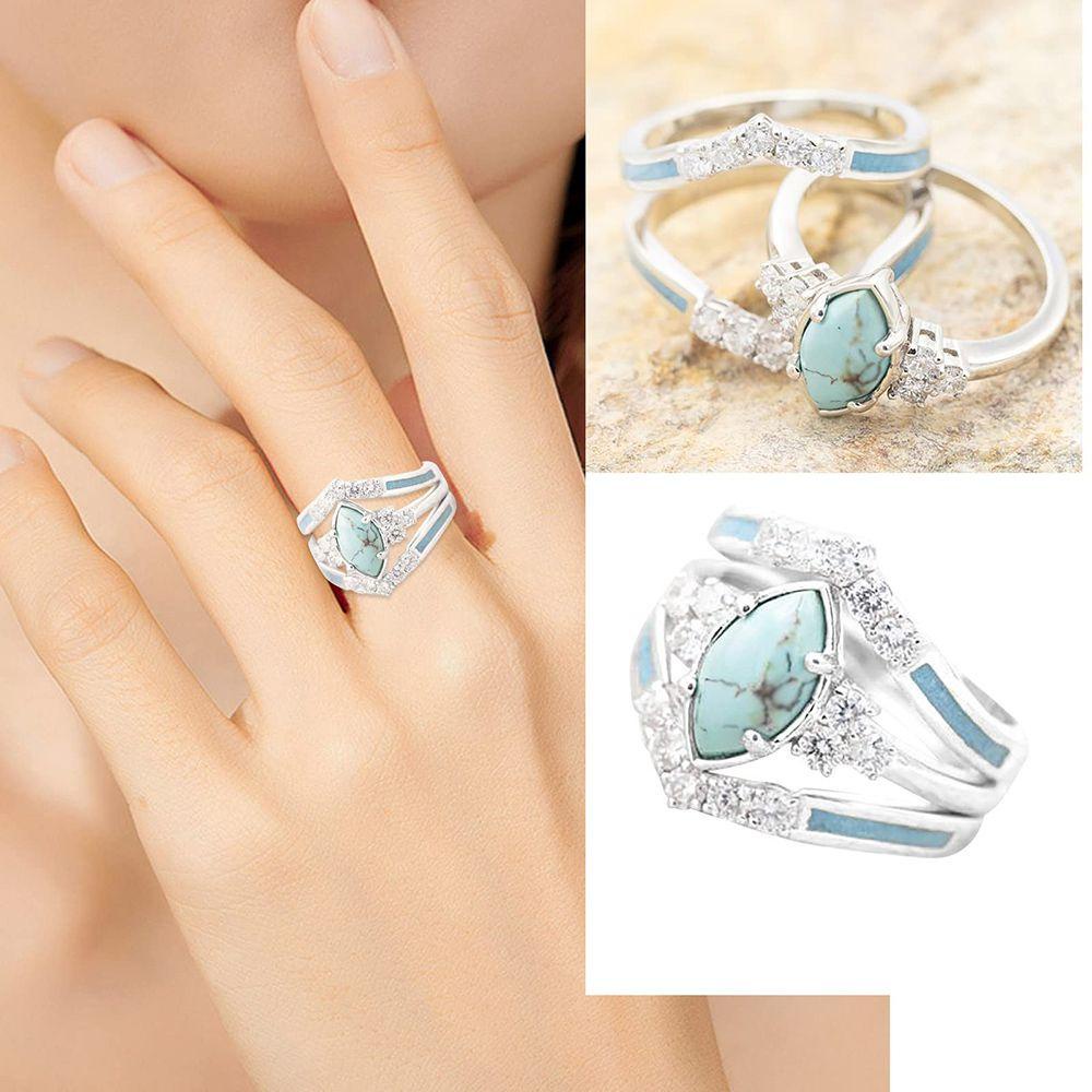 Lily Turquoise Ring Hadiah Ulang Tahun Hadiah Festival Hari Ibu Berlian