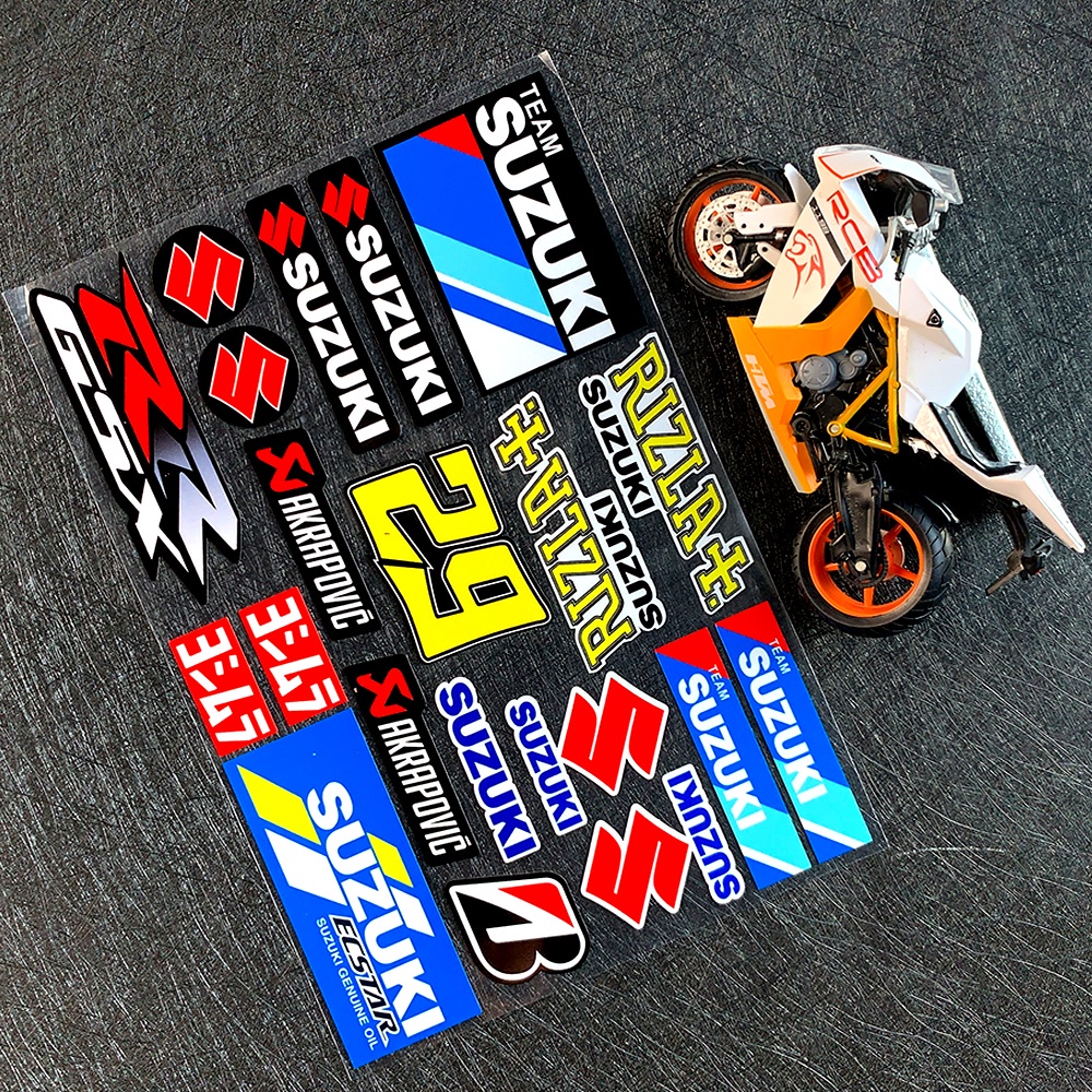 1 Pc Stiker Reflektif Tahan Air Untuk Suzuki GSXR GSX-R RR 250 600 750 1000 K2 K3 K4 K5 K6 K7 K8 H1