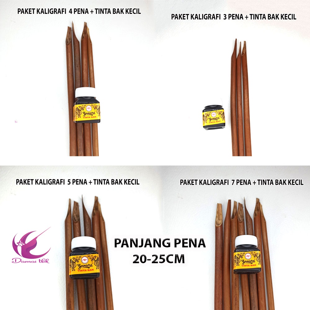 

Paket Handam 3 Pena / 4 Pena / 5 Pena / 7 Pena + Tinta kaligrafi Yamura Kecil