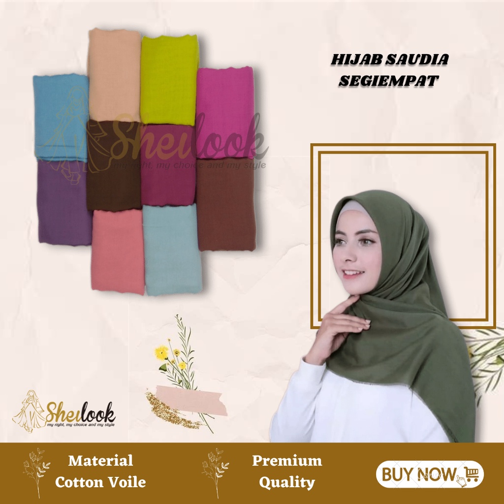 Hijab Saudia Segi Empat