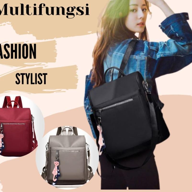 Tas Import / Tas Wanita / Tas Ransel Anti Maling Wanita RS092 - BLACK