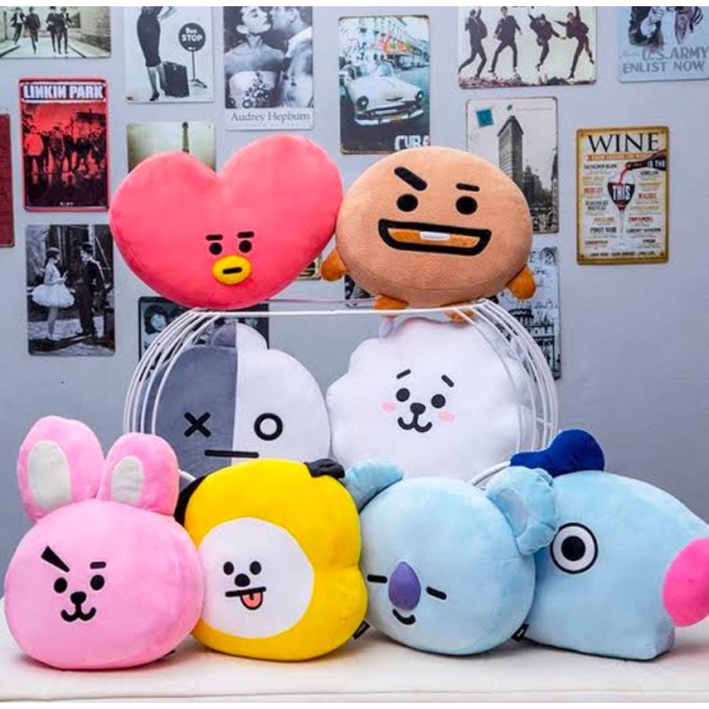 BANTAL KARAKTER BOBA/BANTAL BOBA/BANTAL BT21/BANTAL BT21/BONEKA BT21/BANTAL BT21 LUCU