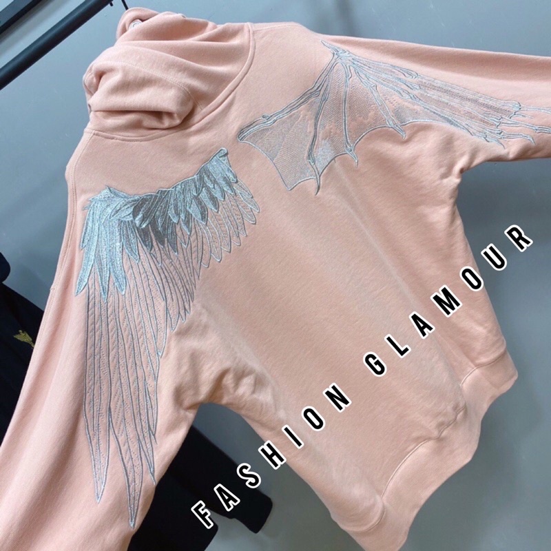 BOY24 SWEATER HOODIE BOY LONDON PRIA WANITA KOREA BORDIR WINGS COUPLE