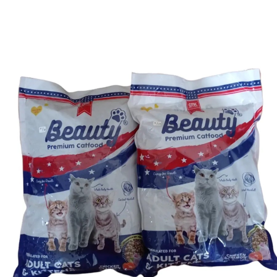 Beauty cat food adult & kitten 1kg/ Makanan kucing