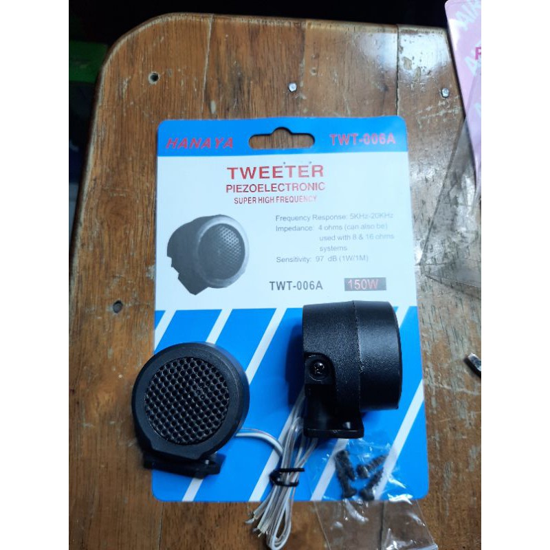 Tweeter Mobil Piezo 006 tebal bulat 006A 1 pasang twiter