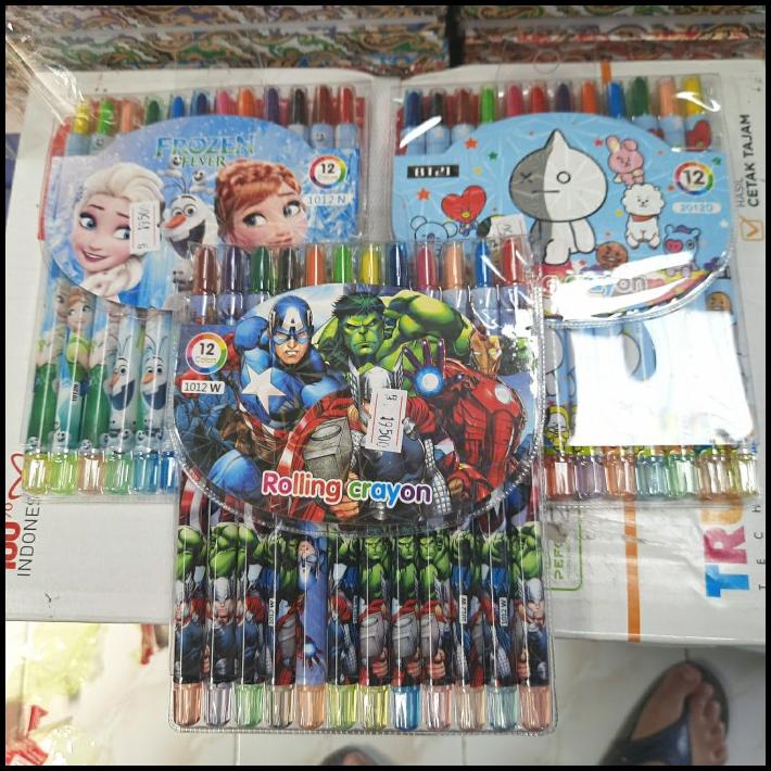 

Crayon Putar Panjang 12 Warna Murah 1 Set