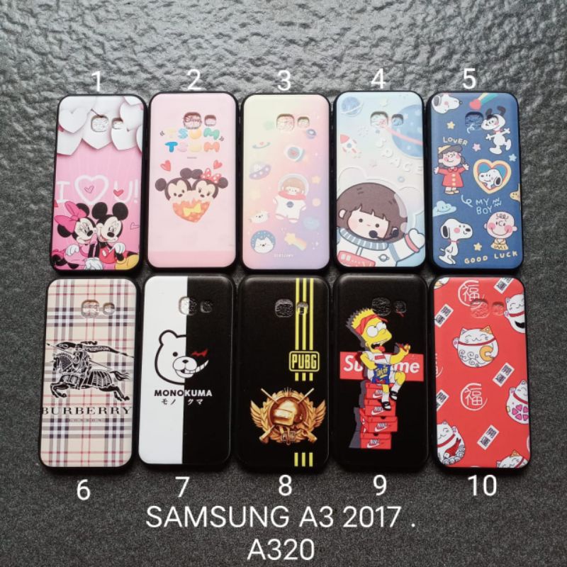 Case gambar Samsung A320 . A3 2017 motif cewek soft softcase softshell silikon cover