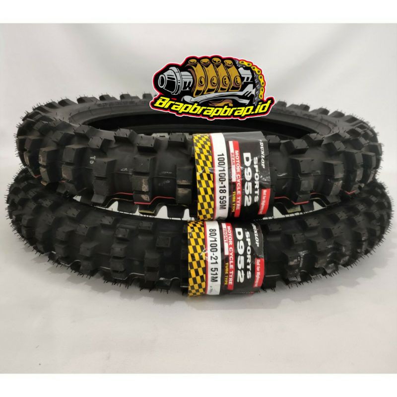 ban dunlop d952 18 21 depan belakang adventure