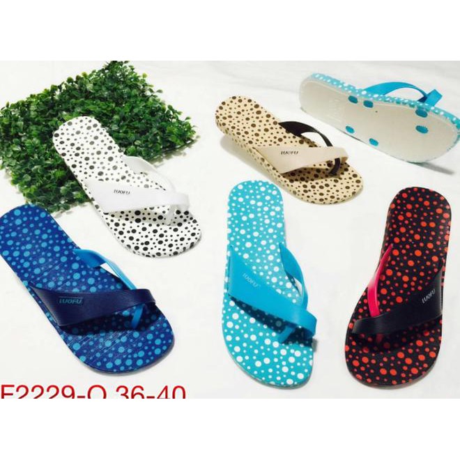 f2229-O sendal sandal jepit silang karet luofu flat