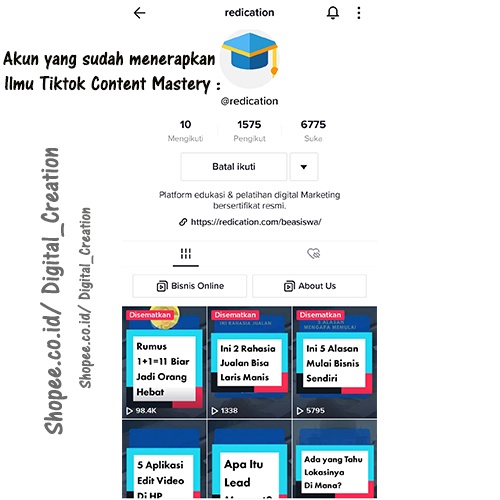 Tiktok Content Mastery Tutorial Untuk Konten Kreator FYP by Ratakan