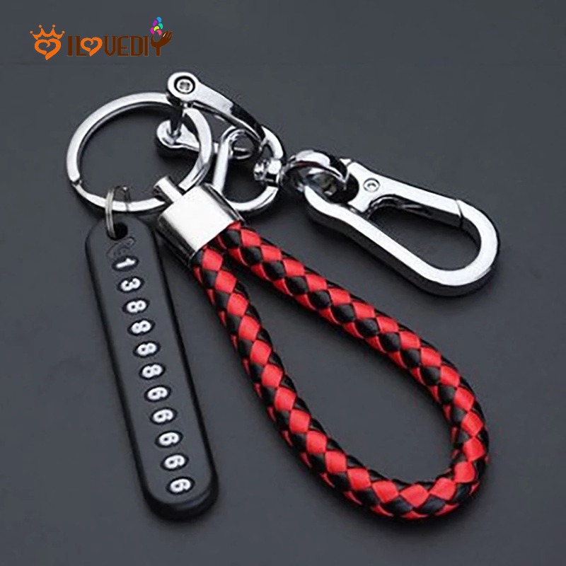 Women Men Creative Metal/Leather Keychain / Popular Plate Braided Rope Pendant Key Ring / Keychain decoration pendant For Car Keyring, Bags / Key Chains Accessories