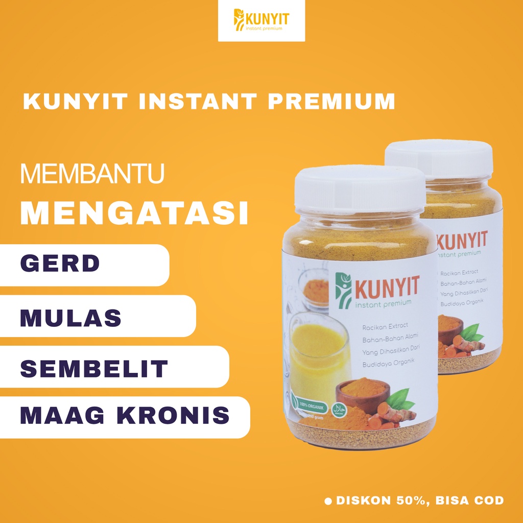 

Herbal Maag, Gerd, dan Asam Lambung Tinggi Kunyit Instan Premium Sedia yang Manis dan juga yang Tanpa Gula