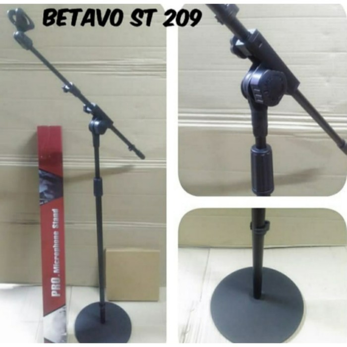 Stand Mic BETAVO ST-205 TABLE STANDDING MICROPHONE DAN HP tinggi tiang 35 cm