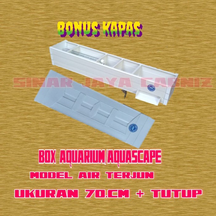 Box Filter aquarium/aquascape model air terjun ukuran 70.cm + Tutup