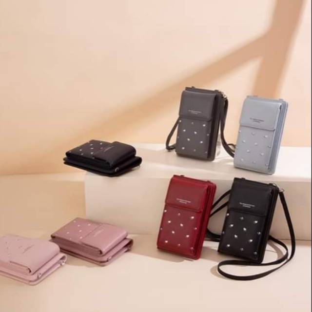 Cod bayar ditempat - Christine bag Jimshoney Original - Tas Hp dan kartu - Sling bag mini import