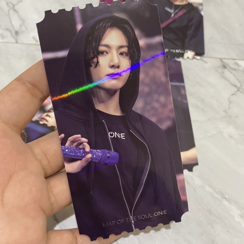 BTS mots on:e one map of the soul TIHOL Ticket holder hologram 100% official