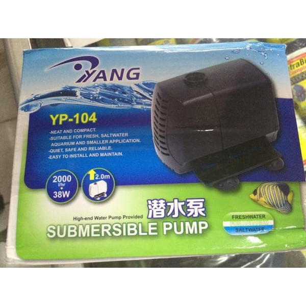 Yang YP104 YP 104 2000LH 38W Pompa Powerhead Filter Aquarium Kolam Ikan Hias