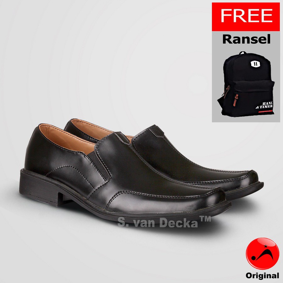 Sepatu Formal Pria S.van Decka R-TK029 + Gratis Tas Ransel