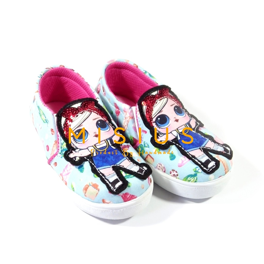 MISIUS Sepatu Anak Slip On Character LOL - BIRU